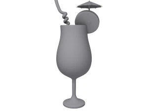 Cocktail cartoon 3D Model