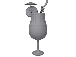 cocktail cartoon 3D Model