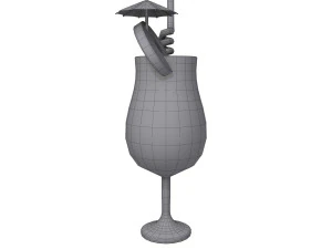 Cocktail cartoon 3D Model