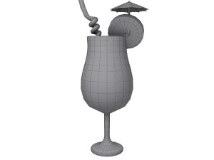 cocktail cartoon 3D Model