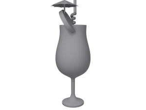 Cocktail cartoon 3D Model