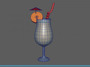 Cocktail cartoon 3D Model