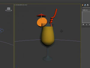 Cocktail cartoon 3D Model