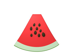 watermelon cartoon 3D Model