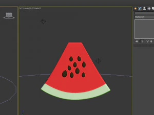Watermelon cartoon 3D Model