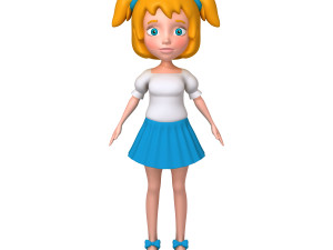 girl cartoon 3D Model