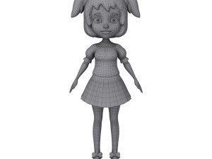 girl cartoon 3D Модель