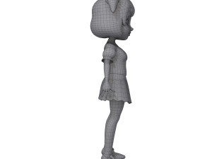 girl cartoon 3D Модель
