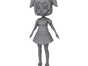 girl cartoon 3D Модель