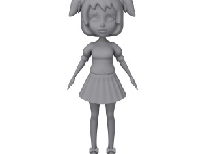 girl cartoon 3D Модель