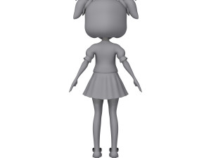 girl cartoon 3D Модель