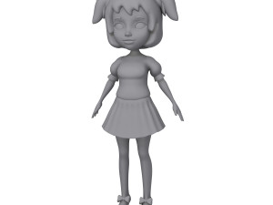 girl cartoon 3D Модель