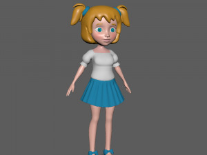 girl cartoon 3D Модель