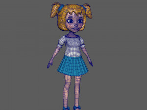 girl cartoon 3D Модель