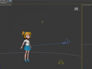 girl cartoon 3D Модель