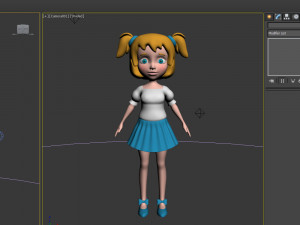 girl cartoon 3D Модель