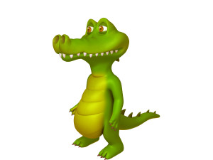 crocodile cartoon 3D Model