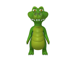 crocodile cartoon 3Dモデル