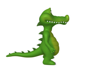 crocodile cartoon 3Dモデル