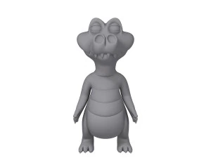 crocodile cartoon 3D Model