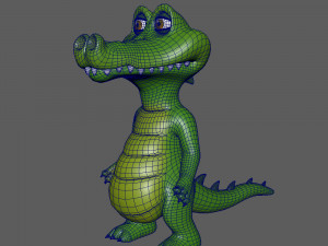 crocodile cartoon 3Dモデル