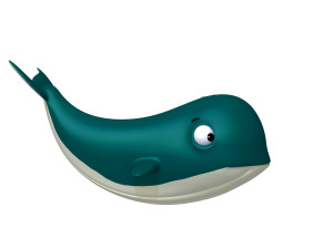 whale cartoon 3D Model
