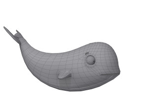 whale cartoon Modèle 3D