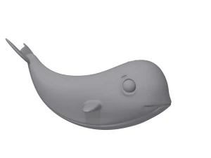 whale cartoon 3D Model