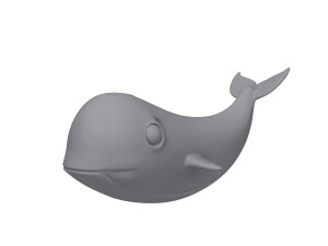 whale cartoon 3D Model