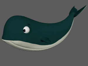 whale cartoon 3D Model