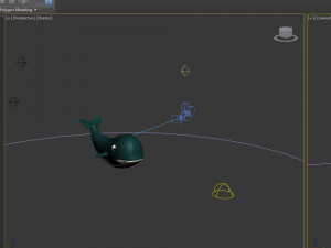 whale cartoon Modèle 3D
