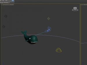 whale cartoon 3D Model