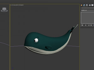 whale cartoon Modèle 3D