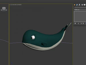 whale cartoon 3D Model