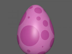 Dinosaur egg cartoon 3D Model