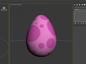 Dinosaur egg cartoon 3D Model