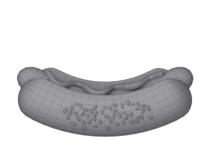 Hot dog cartoon 3D Model