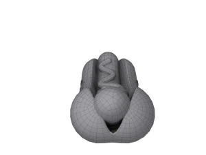Hot dog cartoon 3D Model