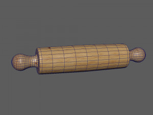 rolling pin cartoon Modelo 3D