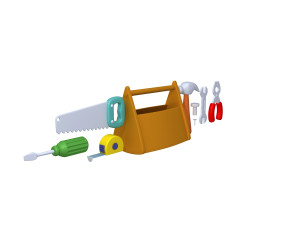 garage tools cartoon Modello 3D
