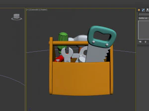 garage tools cartoon 3D Model