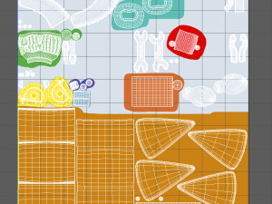 garage tools cartoon Modello 3D
