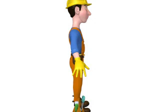 worker cartoon 3D Model