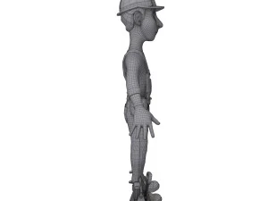 worker cartoon 3D Model