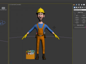 worker cartoon 3D 모델