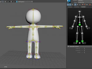 stickman character 3D Model