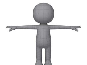 stickman character 3D Model