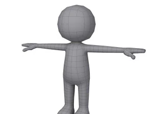 stickman character 3D Model