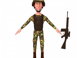 soldier cartoon Model 3D