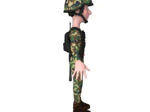 soldier cartoon 3D Model